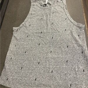 Z supply Gray Lightning Bolt Muscle Tank